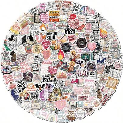 150 PCS Book Stickers, Bookish Reading Stickers Laptops, Phone, Bottle, Glitter Vinyl Waterproof Decals, Book Lover Sticker Accessories Gifts Adults