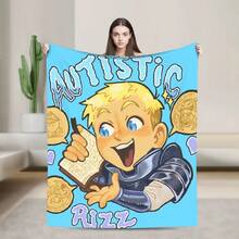 Dungeon Meshi Anime Marcille Laios  Blanket Quality Warm Soft  Throw Blanket Autumn S Outdoor Funny Bedspread(7).Jpg - 白色 - 查看 1