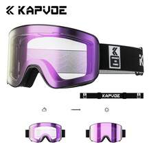 KAPVOE 变色滑雪镜，冬季户外运动翻盖式滑雪镜，雪地摩托/单板滑雪镜，防雾滑冰眼镜，男女通用，UV400 防紫外线，磁吸式雪上运动装备，滑雪配件 - 彩色 - 查看 15