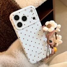 Ốp điện thoại GUCADI chấm bi hoa hồng tương thích với iPhone 17 Pro Max, 16 inch chống sốc, 13 inch kiểu dây xích cổ điển, 11 inch ốp mềm bao phủ toàn diện, 15 inch kiểu cổ điển hình học tối giản Hàn Quốc tươi mới cá tính phong cách nữ tính Ins - màu xanh sương mù biển - Xem 7