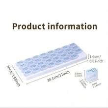 1pc Portable 31-Day Deluxe Pill Organizer - Transparent Compartment Lids, Weekly Labels And Removable Compartments - Ideal For Home, Travel, Holidays And Birthdays, Perfect Gift - Travel Pill Case, Pill Box, Handbag Pill Holder - Multicolor - View 7