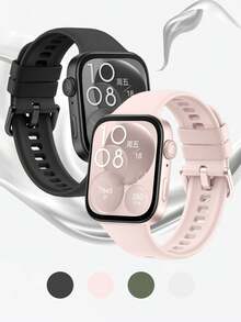 1Pc Unisex Stylish Silicone Watch Strap, Compatible With Huawei Fit 2 And Fit 3 Smartwatches, Also Compatible With Huawei Fit3, Fit2, Fit4/Pro Classic Silicone Straps. Compatible With Huawei Fit3 And Fit2 Smartwatches/Smart Bands. An Excellent Gift Choice For Valentine's Day, Birthdays, Holidays, Everyday Wear, And Sports And Fitness Activities - For Hua-wei Watch Fit3/4/4 Pro - View 12