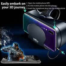 VRG Ultra HD VR Headset With Earphones, Upgraded Experience, Immersive IMAX Theater-Level Enjoyment, Adjustable For Myopia, Suitable For 5-7 Inch Smartphones