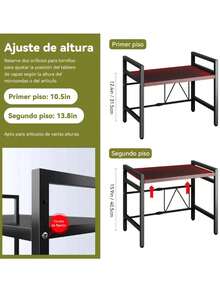 Adjustable Microwave Oven Rack Organizer - Black - View 7