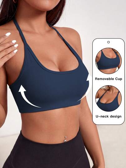  Sutiã Esportivo Feminino MFVIM para Primavera/Verão, Design de Decote em U Destaca a Clavícula, Acentua as Curvas, Sensação Nude, Respirável e Confortável, Tecido Macio e Elástico Amigável à Pele, Adequado para Uso Casual, Transporte, Outdoor, Caminhada, Corrida, Ciclismo, Yoga, Pilates, Academia, Peça Essencial de Sobreposição para Mulheres