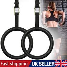 Gymnastic  Rings With Straps Gym Fitness Strength Training Pull Up 400KG - A - View 8