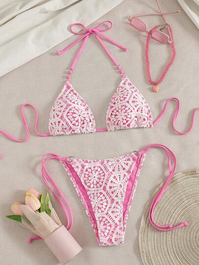 Bộ bikini hai mảnh gợi cảm, đơn giản, thanh lịch, thích hợp cho nữ, đi nghỉ mát, đi biển, du lịch, dự tiệc, kiểu dáng buộc dây cổ, thích hợp cho nữ, bộ đồ bơi hai mảnh quyến rũ, mẫu mới mùa xuân/hè.