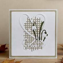 Creative Love And Grid Metal Cutting Dies, DIY Scrapbooking Album And Embossing Stencil, Greeting Card Making Tool, Card Paper Cutting Crafts ,Gift Card Making Template Die Cuts.