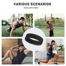 Workout Headbands Non Slip Headband Sport Headbands Sweatbands Elastic Sport Hair Bands For Sports Travel Indoor Fitness Gym - solid24 - 查看 8