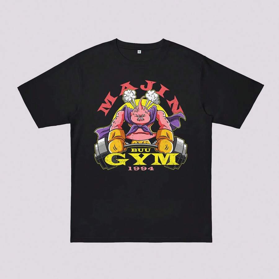 MAJIN BUU GYM OVERSIZED T-SHIRT - Black - View 1