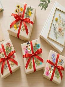 Fiori secchi per resina, fiori e foglie naturali compressi, fiori pressati sottovuoto fai-da-te per epossidica, gioielli, candele, sapone, unghie... - Multicolore - Visualizzare 9