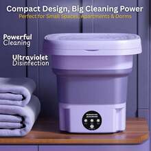 Lavadoras portátiles, mini lavadora y secadora de 11 l, lavadora plegable para ropa interior con escurridor, mini lavadora y secadora portátil para ropa interior y ropa de bebé, para apartamentos, dormitorios y autocaravanas. - Tipo de Enchufe A USA (110-127V) - Ver 6