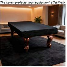 台球桌罩 - 提供 3 种尺寸（黑色） 耐用、防水、防尘、防紫外线 适用于斯诺克球桌、12 英尺斯诺克球桌、家用斯诺克球桌、标准尺寸斯诺克球桌、大型台球桌和 7 英尺台球桌（仅含桌罩）