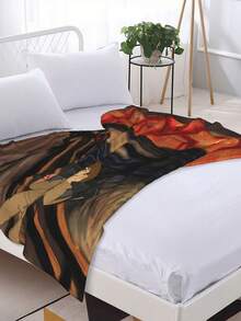 Stranger Merch Things Throw Blanket Warm Blankets Breathable Air Conditioner Blanket For Car Classic Outdoor Blankets For Picnic For All Season - màu đen - Xem 4