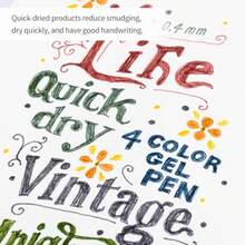 Korea LifeandPieces 0.4 Mm 4 Color Quick Dry Gel Pen Made In Korea 1 Pcs 4 Colors Ball Pen SKY BLUE - SKY BLUE - View 5