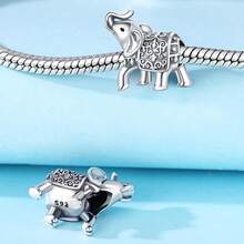 Cute Panda Animal 925 Sterling Silver Charms For Bracelets And Necklace Dangle Pendants Butterfly Elephant Dog Bead Jewelry Present For Women Family Friends - 大象飾品 - 查看 5