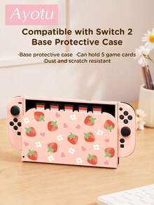Ayotu 1pc Strawberry Pattern Protective Case, Fits Compatible With Switch/Switch OLED/Switch 2(2025) Dock, Holds 5 Game Cards, Protects Dock From Scratches And Dust - Multicolor - View 15