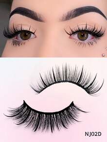 MKHLINA Wet Look Manga Lashes,Handmade Faux Mink Luxury False Eyelashes,Fluffy Wispy And Soft Fake Lashes Reusable,Makeup Extensions For Beginners-Friendly Strip Lashes - Black - View 10