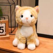 30cm/ 11.81in Cute Simulation Cat Plush Toy Family Companion Sleep Pillow Soft Stuffed Animal Throw Pillow Simulation British Shorthair Cat Toys Gifts(Not Animal Fur) Halloween Christmas Gift - Multicolor - View 9