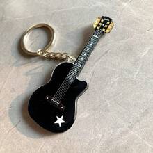 1 件 2025 新款创意吉他亚克力乐器钥匙扣钥匙圈礼物、生日礼物、圣诞礼物、完美礼物 - 彩色 - 查看 6