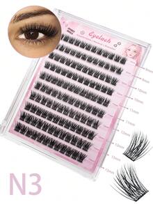 120pcs Self-Adhesive False Eyelashes, No Glue Needed, Reusable - No Makeup Removal, No Sticky Residue, Pre-Glued Lashes (Thick Mixed Style) - C - 查看 13