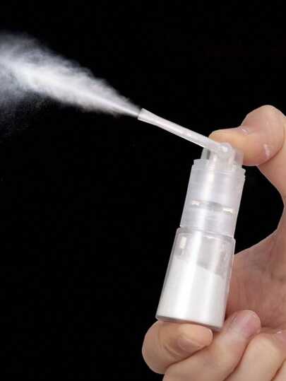 Pulversprayflaska, resesprayflaska, fin dimmaspruta, plast nagelglitter kök pepparpulver återfyllningsbar bärbar sprayflaska, puderdispenser och ompackningsspray, lämplig som nyårspresent till mamma, pappa, vänner, användbara saker, rolig present, resematerial