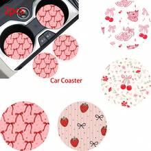 2pcs Car Cup Coaster, Stylish Fast-Drying Non-Slip Car Cup Mat - A - View 11