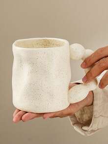 1pc 400ml Ceramic Modern Latte Mug, High-Quality Couple Water Cup, Personalized Milk Malt Breakfast Cup With Creative Latte Art, Suitable For Office, Graduation Party, Homemade Tea Set, Made In China - Multicolor - View 12