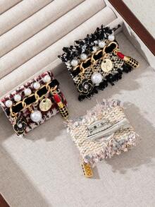 1pc Elegant Sunflower Rhinestone Decor Bow Fabric Extra Large Brooch, Luxurious Jewelry Brooch Pin, Suitable For Daily Wear, Gift For Occasions - classic - View 6