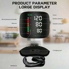 Wrist Blood Pressure Monitor Led Display, Screen Wrist Blood Pressure Cuf 99x2 Reading Wrist Monitor With Carying(Black)Monitoring Adjustable - Đen - Xem 6