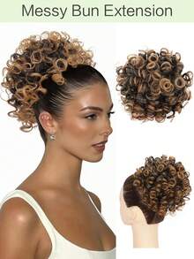 Messy Bun Hair Piece For Women 80g Elastic Drawstring Loose Wave Curly Hair Buns HairPiece Synthetic Hair Bun Hair Extensions For Women Daily Use - Multicolor - View 18