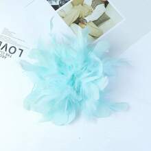 Kẹp tóc lông vũ thủ công thanh lịch 25cm, trang trí hoa cỡ lớn nhiều màu sắc cho mũ quần áo phụ kiện nữ - Hoa lông vũ - Xem 20