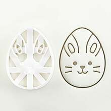 1 Pc/4 Pcs Easter Eggs Cookie Cutter 3D Cartoon Easter Bunny Butt Cookie Molds DIY Cute Chick & Rabbit Shaped Cupcake Pastry Fondant Cheese Baking Tools For Easter Day - Multicolor - View 9