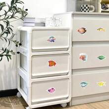 50pcs Cartoon Colorful Tropical Fish, Angelfish, Spotted Fish, Marine Life Decorative Stickers For Stationery, Refrigerator - Multicolor - View 10