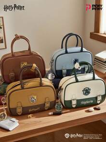 Harry Potter 女孩动漫斜挎包 – 霍格沃茨学院风单肩手提包，适合通勤、外出、派对、圣诞节、万圣节、生日等场合，是送给女性和白领的理想礼物。 - 彩色 - 查看 2