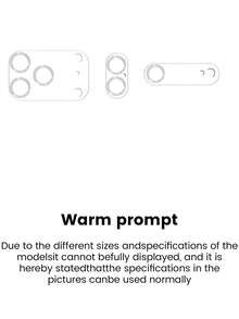 1pc Shiny Integrated Tempered Glass Camera Lens Protector, Full Coverage Anti-Scratch Lens Protective Cover, Compatible With IPhone 17/16/15/14/13/12/11 Series Applicable To Daily Shield, Office, Home Daily Shield Office Home Phone Camera Cover Sparkling Crystal Waterproof Shockproof Anti-Fall Scratch Resistant - Silver - View 5