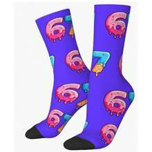 Fun Number 67 Stem Socks Men And Women The Same Six Seven Joke Design (67) Gender-Neutral Casual Socks Suitable For Parties And Daily Wear Can Be Hand-Washed Humorous Gifts Creative 67 Phobia Lovers Funny Accessories - 彩色 - 查看 17