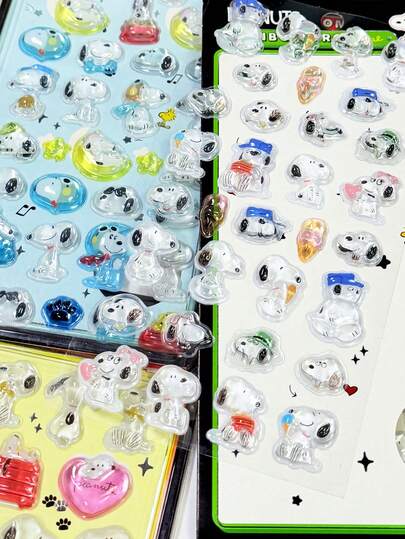 可爱贴纸，3D新款时尚卡通贴纸，适合作为生日礼物、派对礼品、圣诞节、复活节、感恩节礼物、房间装饰、送给亲朋好友的礼物。设计精美，可用作主题贴纸、手工拼图奖励贴纸、时尚单品、精致派对装饰贴纸，可用于水瓶、键盘、桌面、学生奖励、剪贴簿、派对礼品和DIY手工制作。