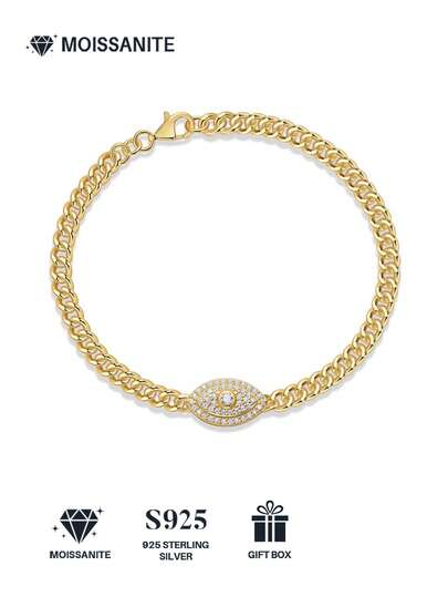Vòng tay Moissanite bạc 925 cao cấp dành cho nữ, trang sức sang trọng, đa năng, không gây dị ứng, quà tặng cho Ngày Valentine, Ngày của Mẹ, Sinh nhật, được đựng trong hộp quà.
