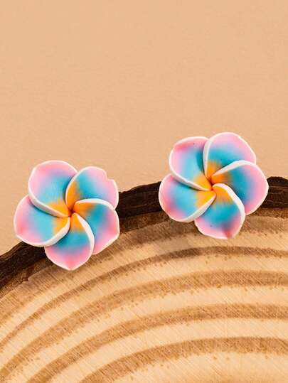 1 Pair Delicate Small Daisy Flower Stud Earrings, Fashionable For Teenagers