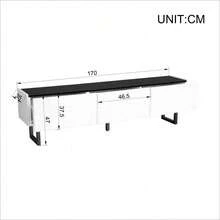 Television Stands & Entertainment Centers - Black + White + MDF + Particle Board - View 6