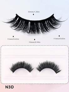 MKHLINA Wet Look Manga Lashes,Handmade Faux Mink Luxury False Eyelashes,Fluffy Wispy And Soft Fake Lashes Reusable,Makeup Extensions For Beginners-Friendly Strip Lashes - Black - View 4