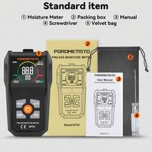 POROMETISTO-WT01 数字木材水分仪，电感式木材水分检测仪，便携式混凝土水泥砖水分仪 - 橘色 - 查看 10