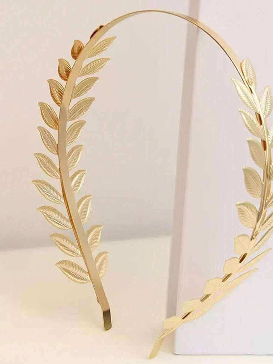 1 Stück Haarschmuck aus Goldlegierung für Frauen, Boho-Blatt-Design, Caesarkrone-Stil, geeignet für Bräute, Partys und den täglichen Gebrauch, Hochzeit Haarschmuck