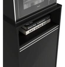 Cabinet Sideboard Organizer Support Conceals Gas Cylinder Door - 黑色 - 查看 5