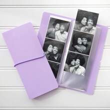 Photo Booth Photo Album For Photobooth Strips - Party, Event Or Wedding Favors - 20 Clear Sleeves - Fits 40 Slide In Photos Photobooth (SINGLE ALBUM, LAVENDER) - Hoa oải hương - Xem 2