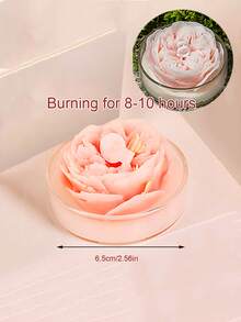玫瑰蜡烛，女士礼物，大豆蜡香薰蜡烛，可爱花朵造型香薰蜡烛，房间装饰，装饰品（圣诞礼物，情人节礼物）