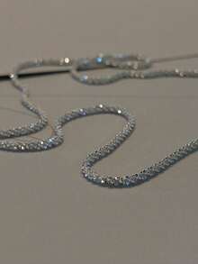 925 Sterling Silver Cross Necklace, Inlaid With Cubic Zirconia, Shiny Chain Necklace, Suitable For Women And Girls