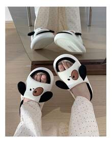 TendenciaPantuflas De Cerdito Para Mujer Suaves Cómodas Lino MudasCalidad premium - Blanco - Ver 3