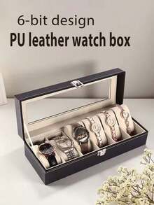 12/10/8/6/3/2 Grid Watch Storage Box, Large Capacity Watch Storage Box With Glass Lid And Security Lock, Men's Watch Box, Unisex Jewelry Storage Box, Perfect Gift Display Box. - Multicolor - View 13